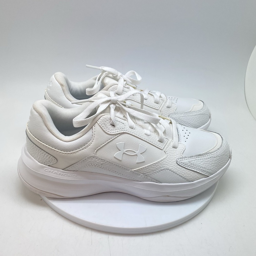 Under Armour Sneakers Womens 10 Edge Leather  Training Shoes White 3028569-100
